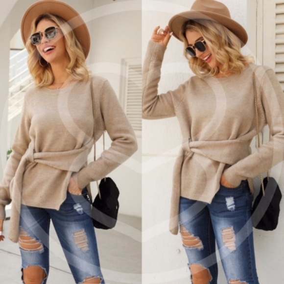 BellanBlue Sweaters - #18 Cozy side tie Sweater Top